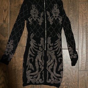Black stud dress